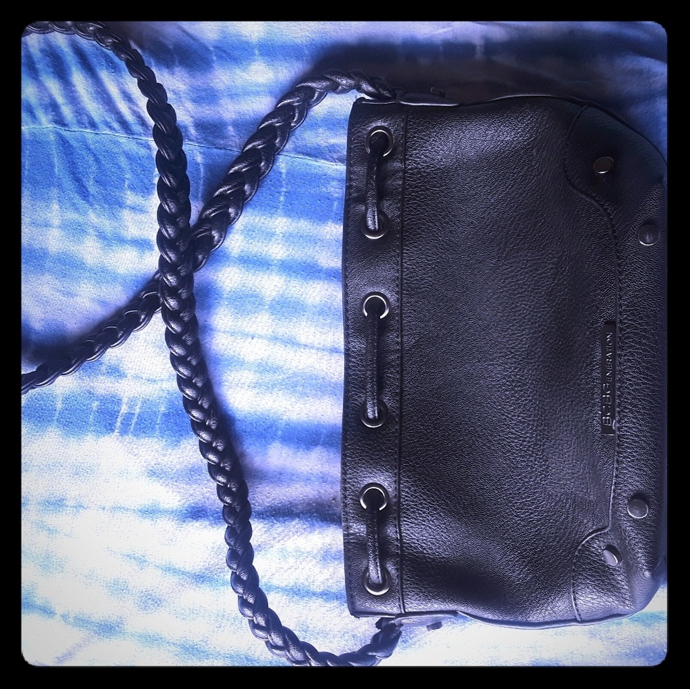 BCBG generation black leather bucket bag